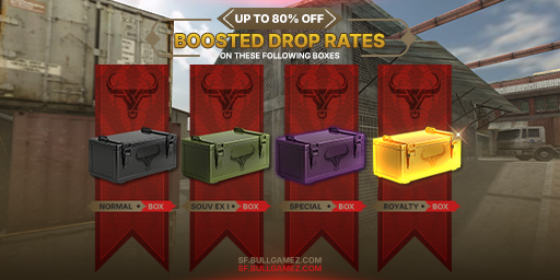 Normal, Souv EX I, Special and Royalty boxes with boosted rates